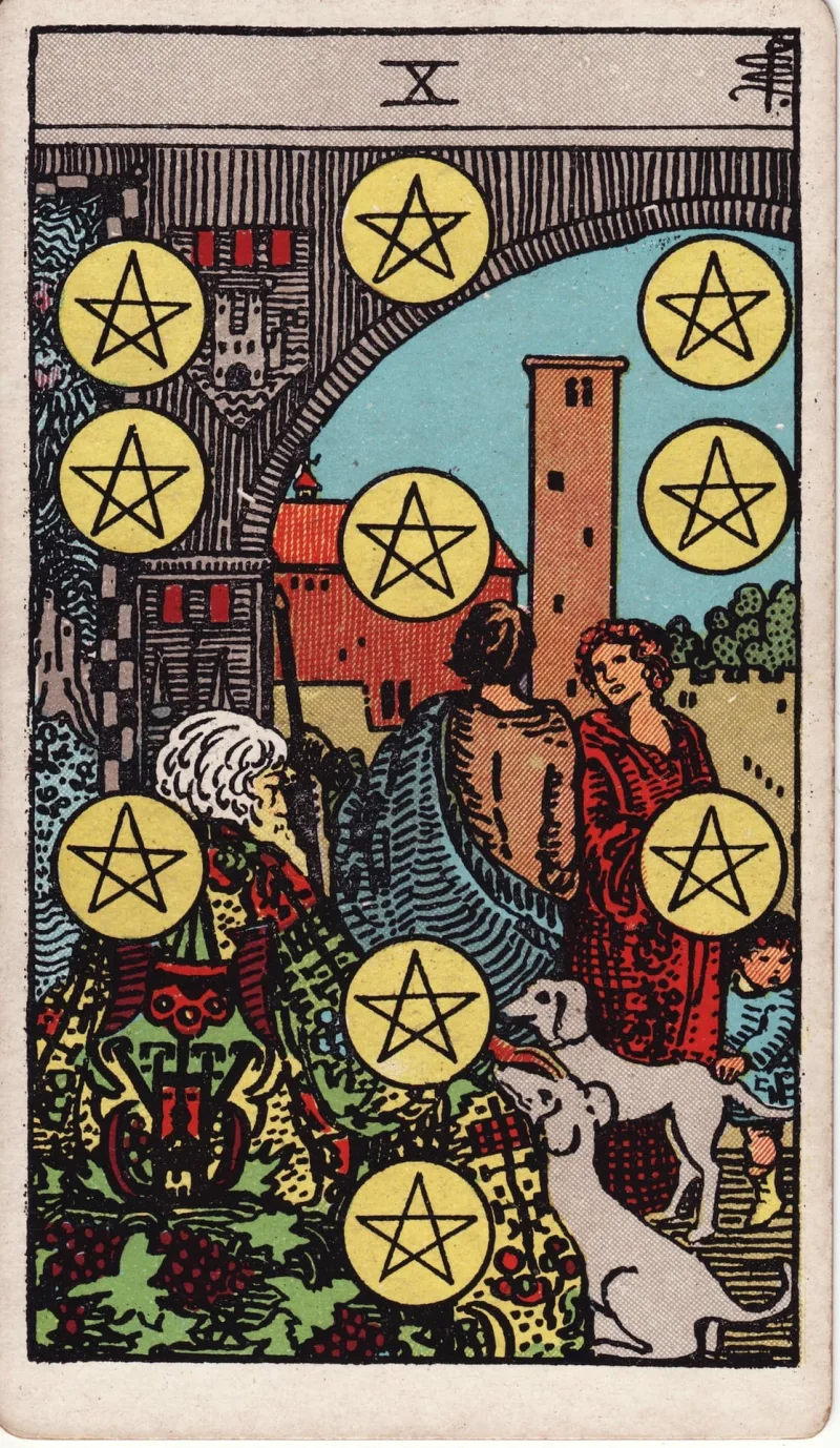Ten of Pentacles Tarot Card